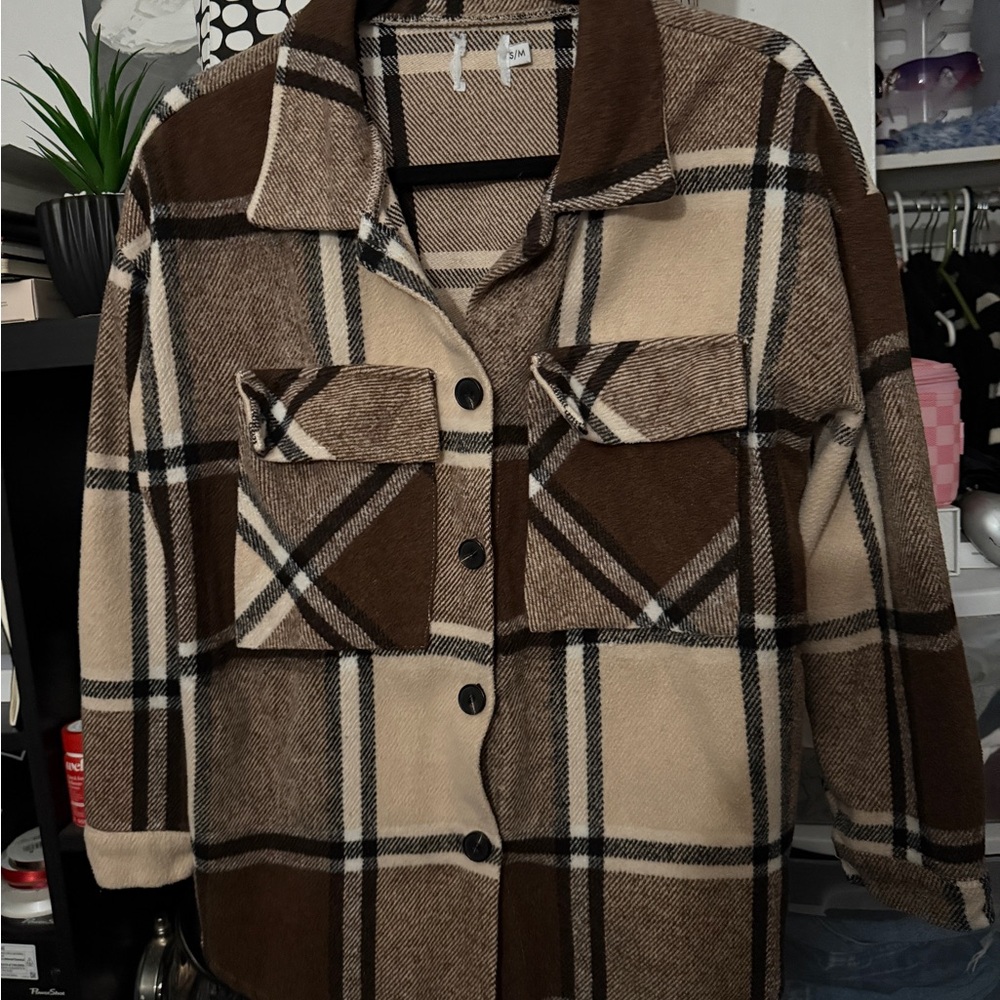 Princess Polly brown flannel